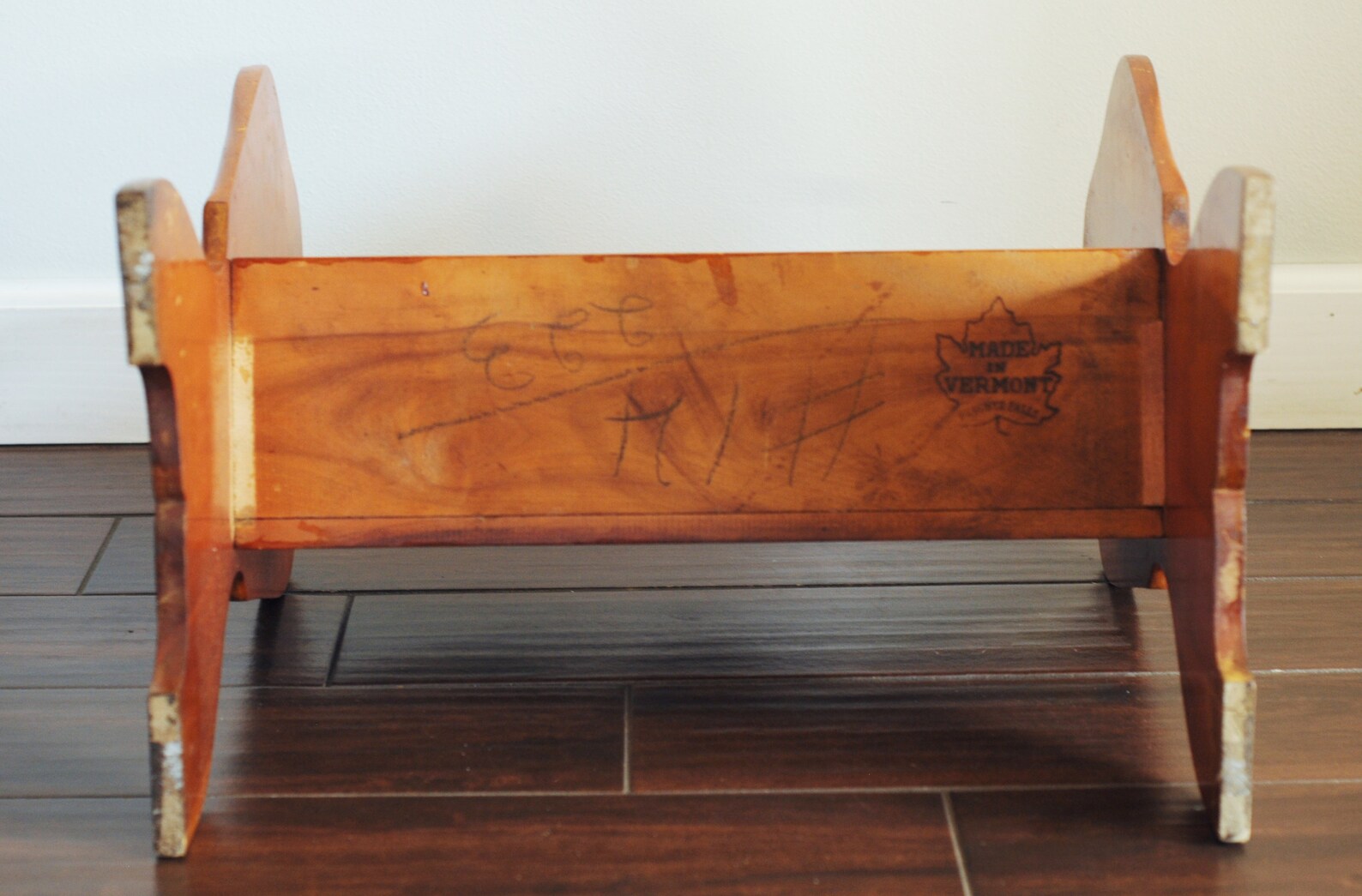 BEECHER FALLS Vintage Wood Book Rack Magazine Rack Rustic Etsy