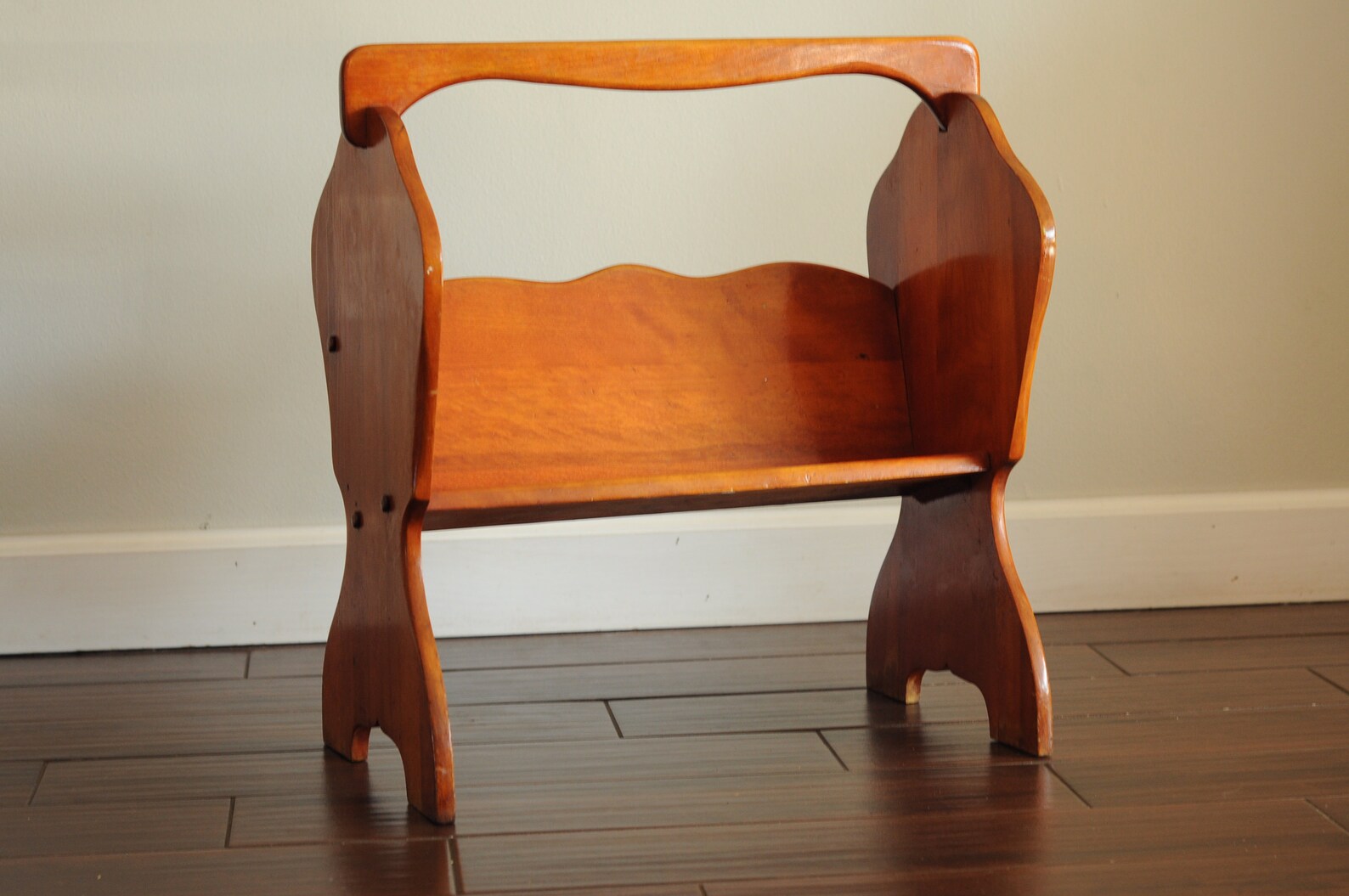 BEECHER FALLS Vintage Wood Book Rack Magazine Rack Rustic Etsy