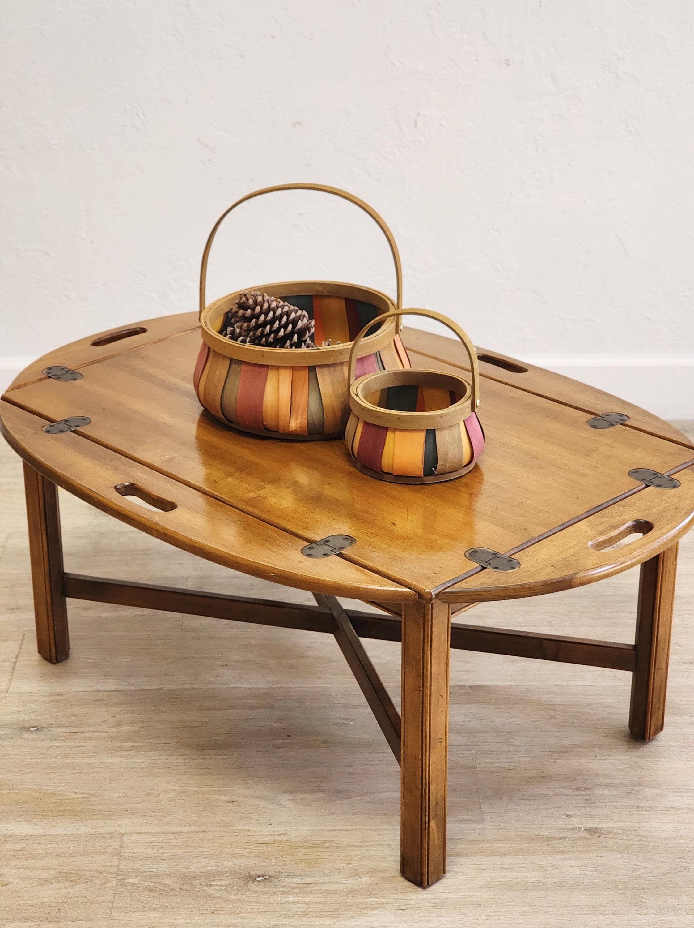 Ethan Allen Butler Table-vintage Solid Wood Vintage Rustic Coffee