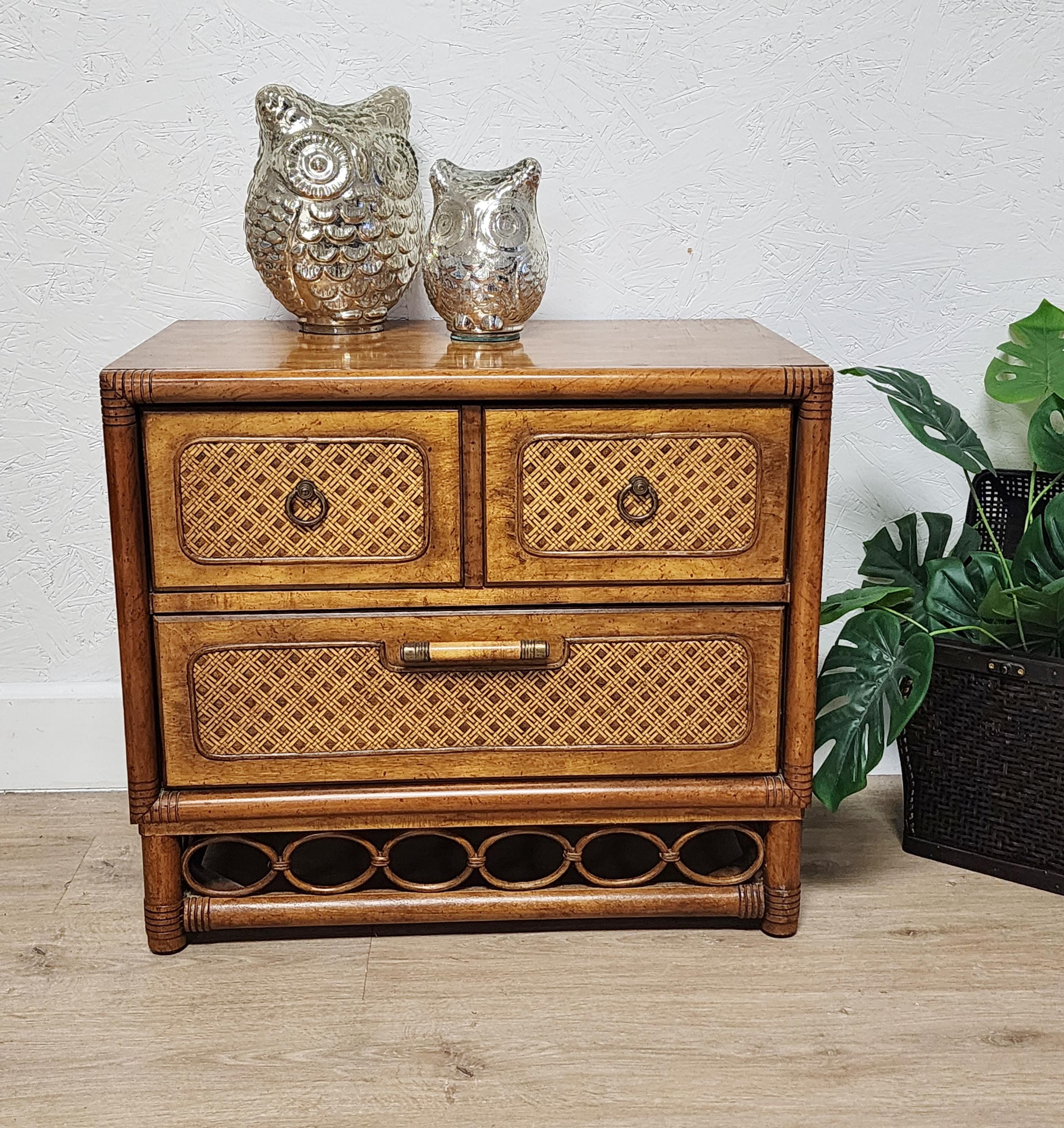 Rattan Bamboo Chest - Etsy
