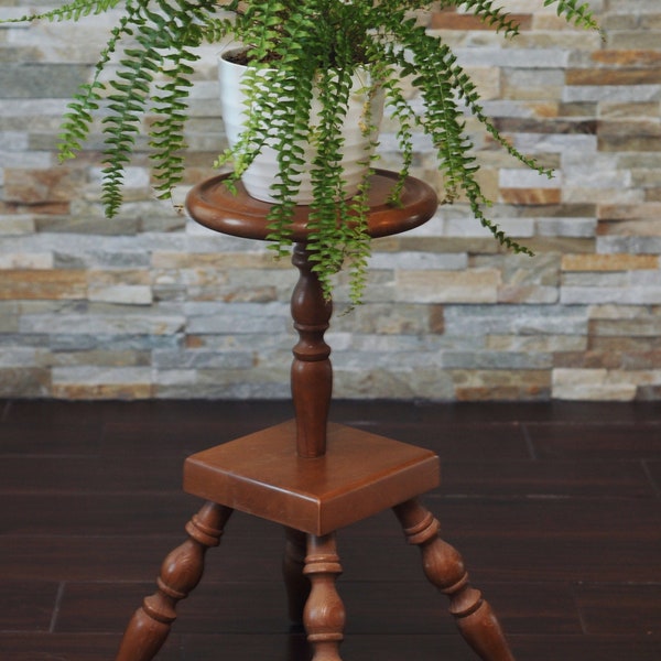 Wood Plant Stand Etsy