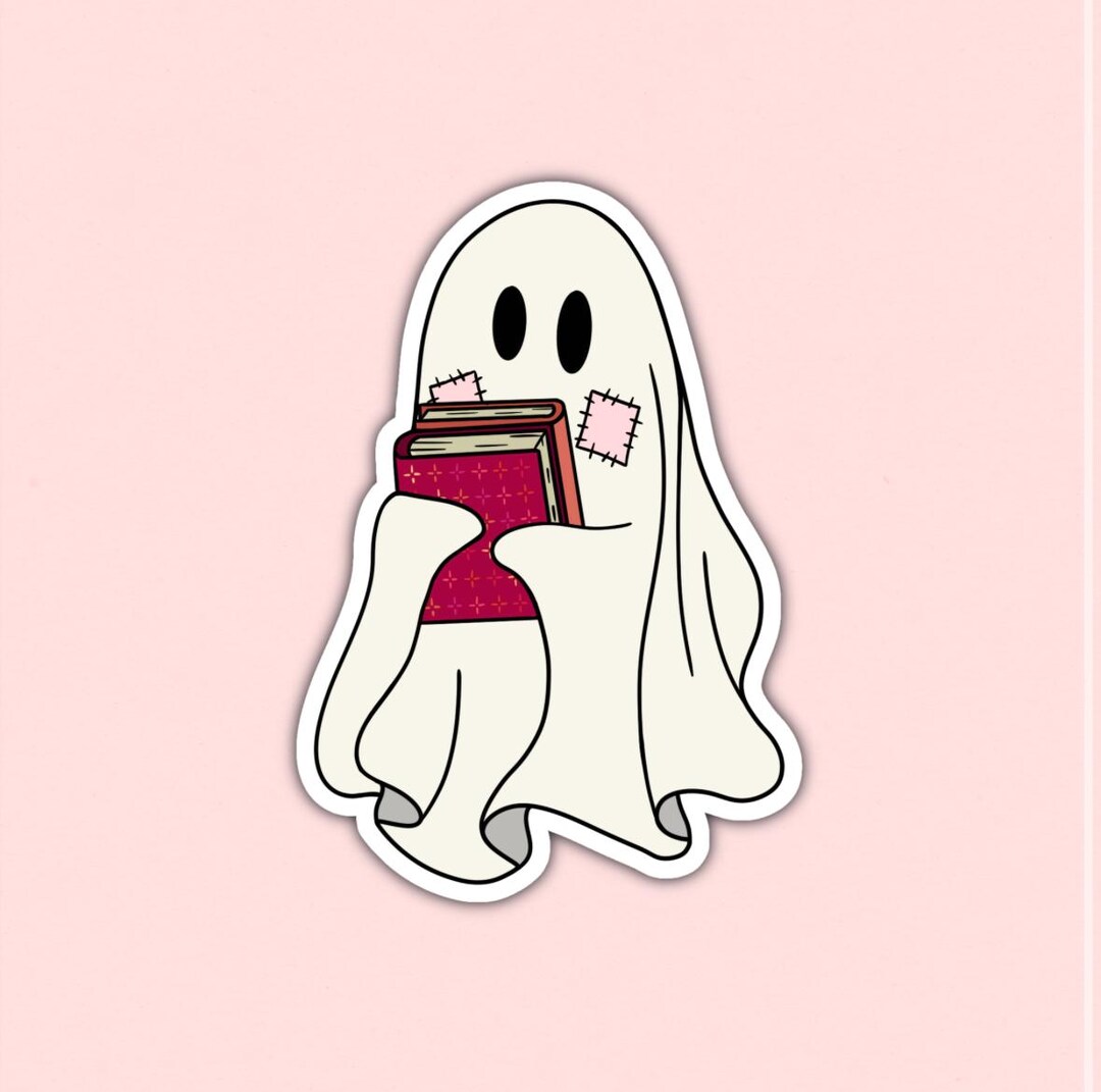 Ghost Book Sticker, Booktok Reader, Durable Vinyl Decal - Etsy