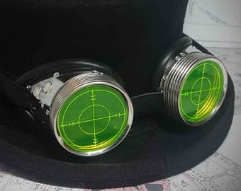 Cyberpunk Goggles: Aluminum Steampunk Cosplay Larp Goggles