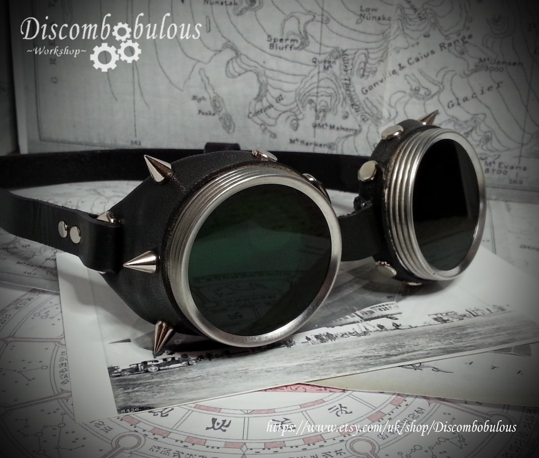 Spkicky Goggles Spiked Goggles With a Choice of Colored Lenses - Etsy UK