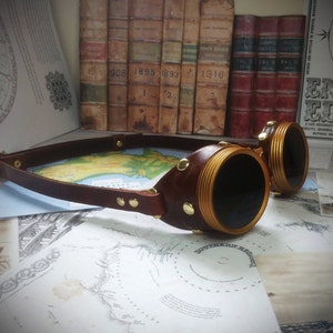 Steampunk goggles, vintage goggles, victorian goggles, aviator goggles, steampunk glasses, engineer goggles, cosplay goggles image 1