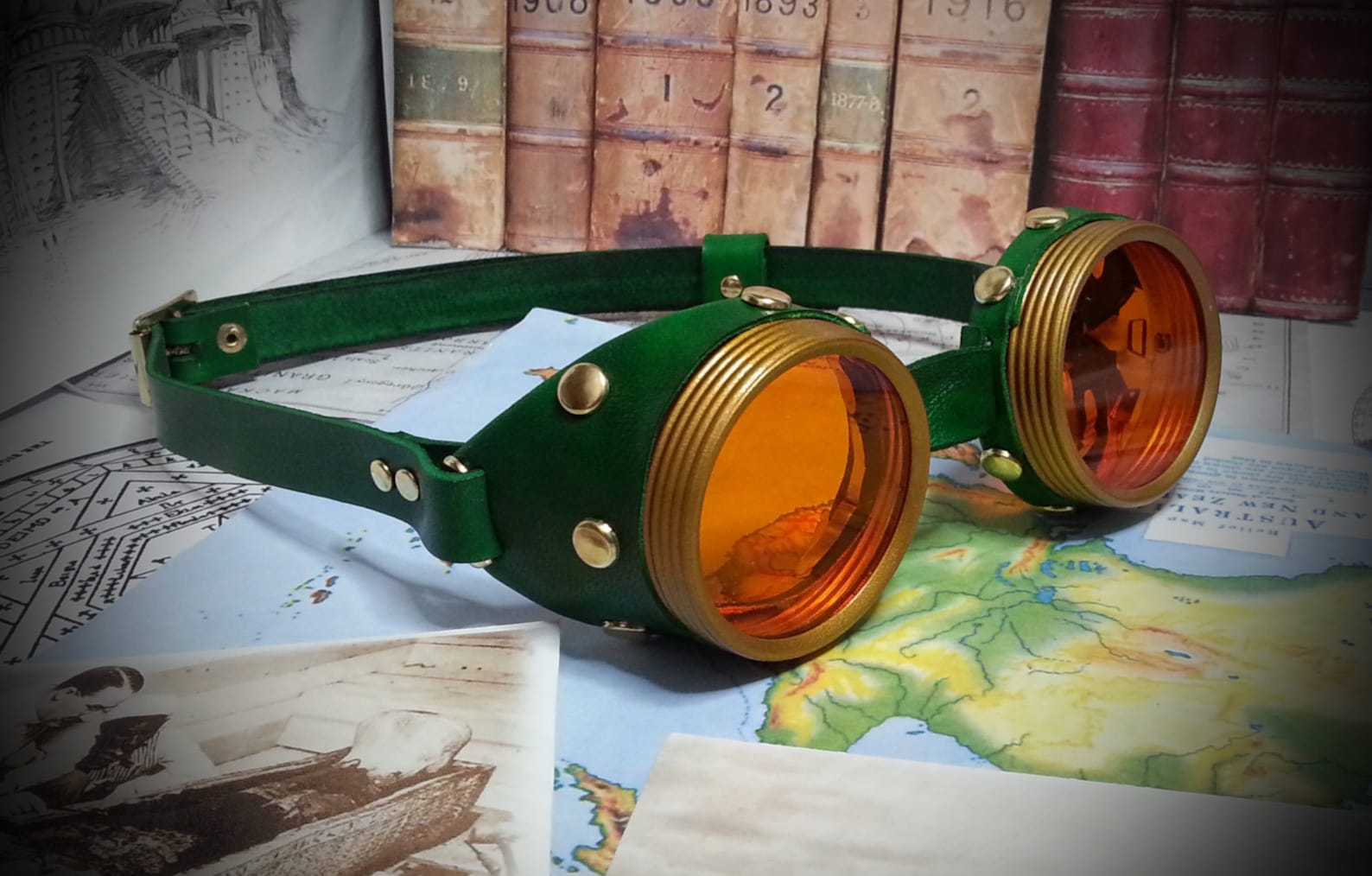 Steampunk Goggles Vintage Goggles Victorian Goggles Aviator Etsy