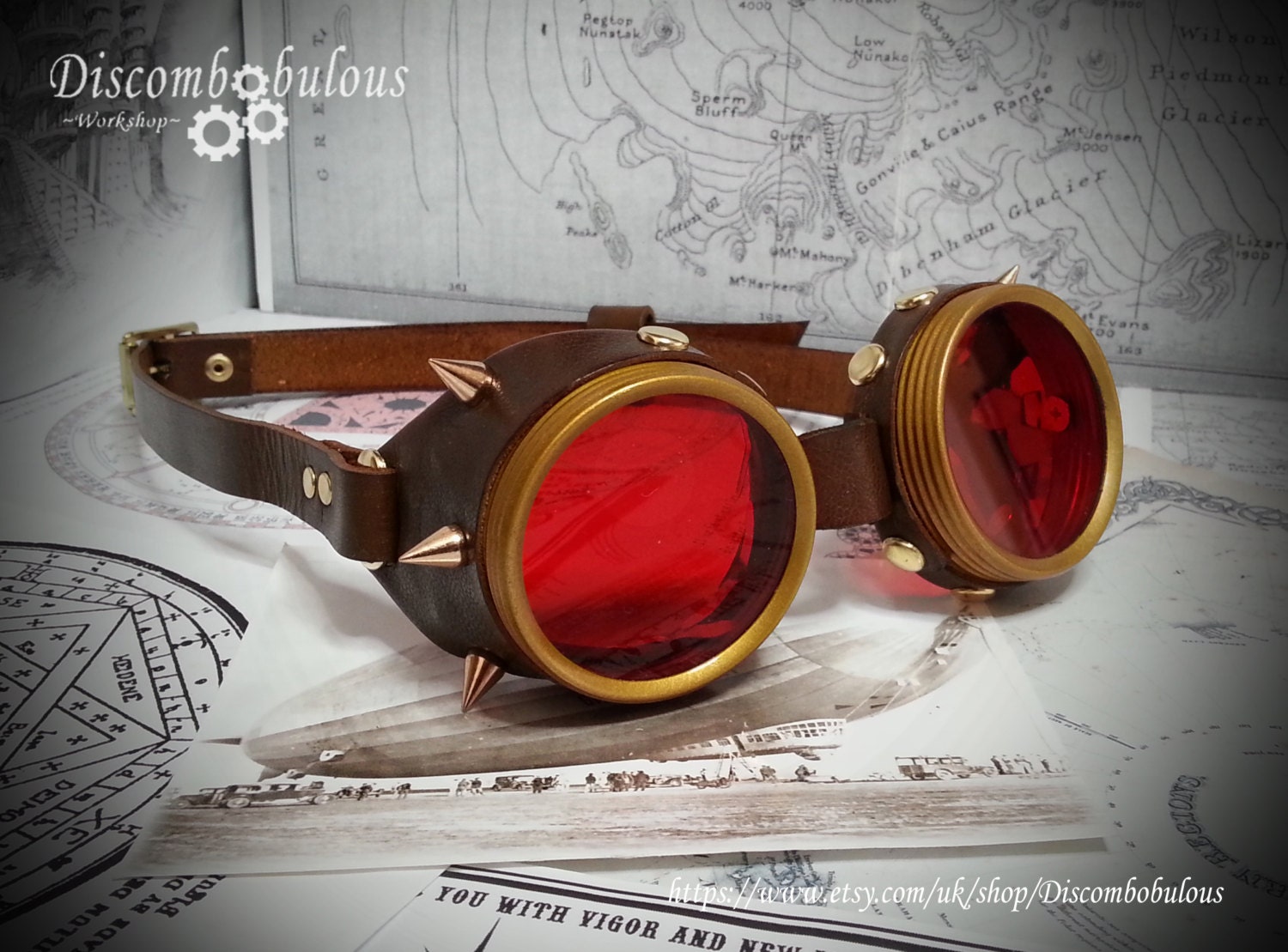 Gafas de aviador Steampunk - Comprar en Tienda Disfraces Bacanal