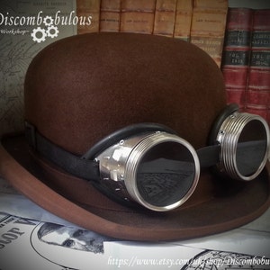 Goggles with a choice of coloured lenses, ideal for Steampunk, Cosplay, LARP image 1