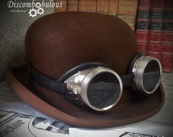 Goggles mit wahlweise farbigen Gläsern, ideal für Steampunk, Cosplay, LARP