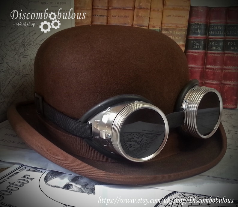 Goggles with a choice of coloured lenses, ideal for Steampunk, Cosplay, LARP image 1