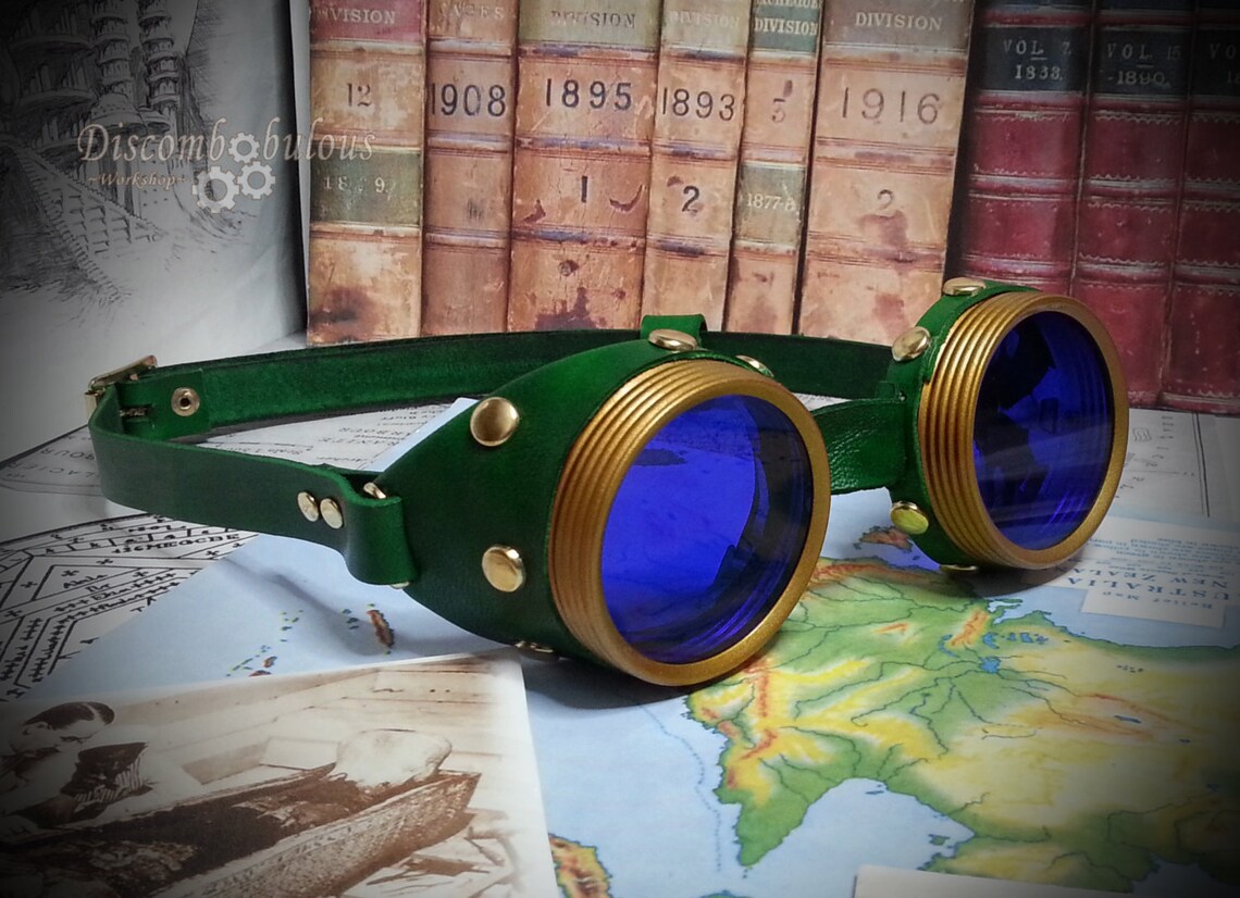 Steampunk Goggles Vintage Goggles Victorian Goggles Aviator Etsy