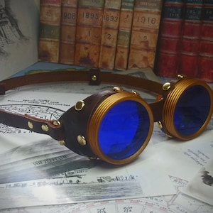 Steampunk Brille, Vintage Brille, viktorianische Brille, Fliegerbrille, Steampunk Brille, Techniker Brille, Cosplay Brille