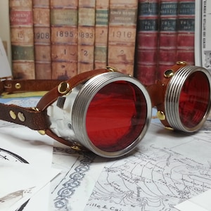 Steampunk Brille, Vintage Brille, viktorianische Brille, Fliegerbrille, Steampunk Brille, Techniker Brille, Cosplay Brille