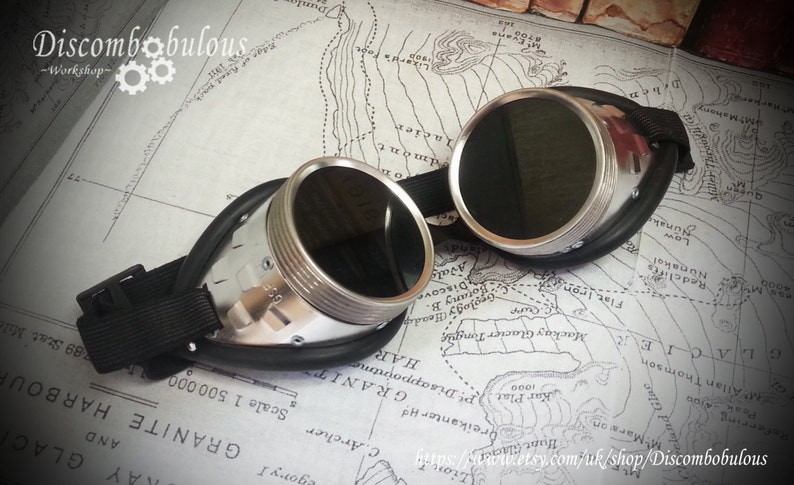 Goggles with a choice of coloured lenses, ideal for Steampunk, Cosplay, LARP image 2