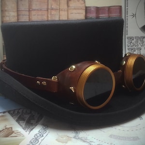 Steampunk goggles, vintage goggles, victorian goggles, aviator goggles, steampunk glasses, engineer goggles, cosplay goggles image 3