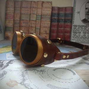 Steampunk goggles, vintage goggles, victorian goggles, aviator goggles, steampunk glasses, engineer goggles, cosplay goggles image 2