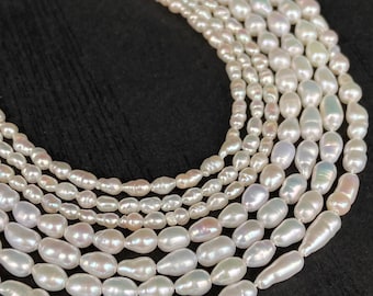 Natural Baroque Freshwater Pearl Drop Gourd Shape Strand High Luster Pearl Beads for Elegant Jewelry Making Design