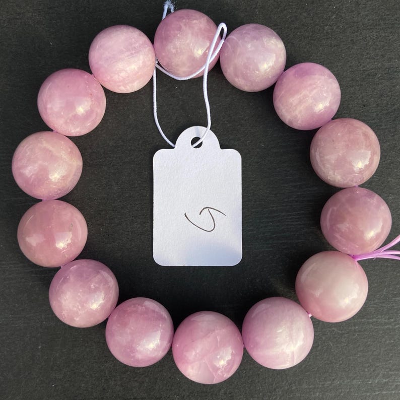 Natuurlijke lilakleurige kunziet kralen voor sieraden maken, boho DIY edelsteenkoord, helende kristallen armband ketting G