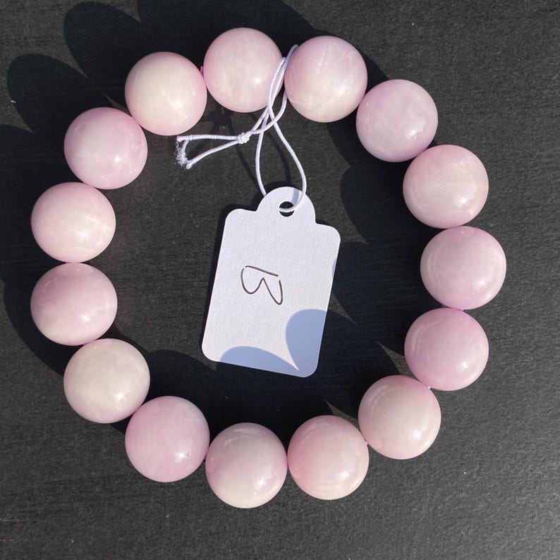 Natuurlijke lilakleurige kunziet kralen voor sieraden maken, boho DIY edelsteenkoord, helende kristallen armband ketting B
