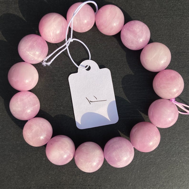 Natuurlijke lilakleurige kunziet kralen voor sieraden maken, boho DIY edelsteenkoord, helende kristallen armband ketting F