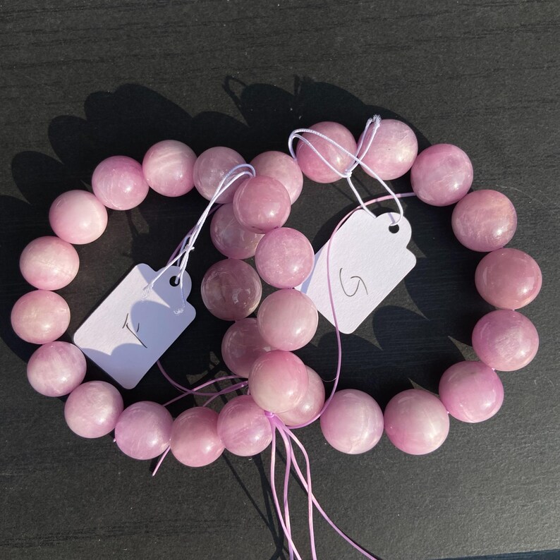 Natuurlijke lilakleurige kunziet kralen voor sieraden maken, boho DIY edelsteenkoord, helende kristallen armband ketting afbeelding 10