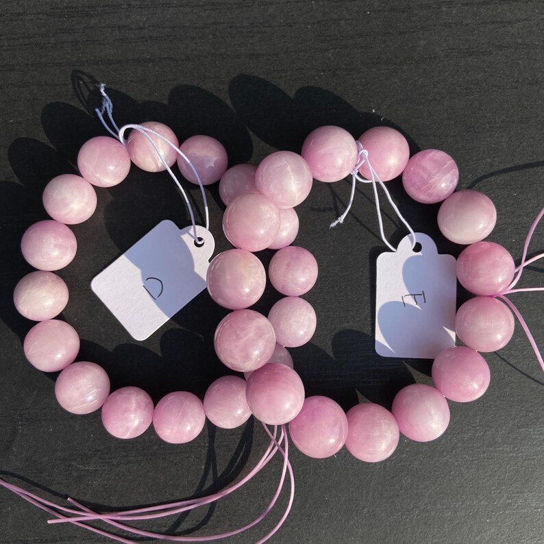 Natuurlijke lilakleurige kunziet kralen voor sieraden maken, boho DIY edelsteenkoord, helende kristallen armband ketting afbeelding 11
