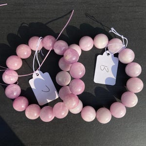 Natuurlijke lilakleurige kunziet kralen voor sieraden maken, boho DIY edelsteenkoord, helende kristallen armband ketting afbeelding 9