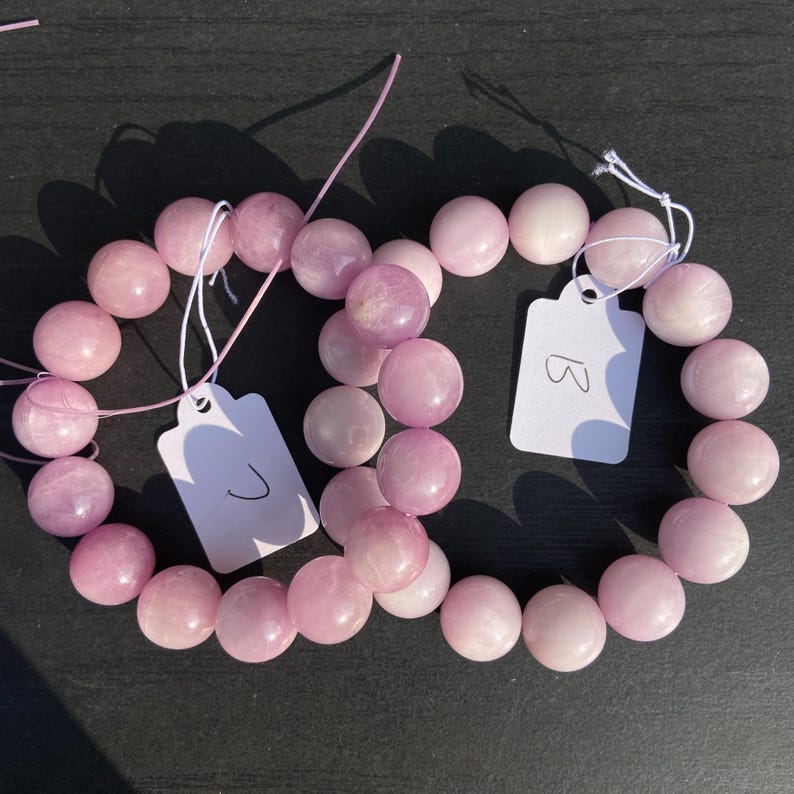 Natuurlijke lilakleurige kunziet kralen voor sieraden maken, boho DIY edelsteenkoord, helende kristallen armband ketting afbeelding 9