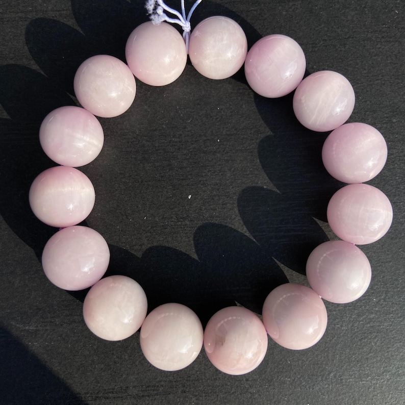 Natuurlijke lilakleurige kunziet kralen voor sieraden maken, boho DIY edelsteenkoord, helende kristallen armband ketting afbeelding 5
