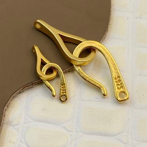 925 sterlingsilver guldpläterad S-krokspänne smyckeskoppling för armband halsband smyckestillverkningsset två storlekar