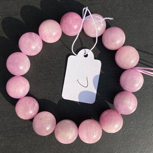 Natuurlijke lilakleurige kunziet kralen voor sieraden maken, boho DIY edelsteenkoord, helende kristallen armband ketting C