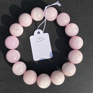 Natuurlijke lilakleurige kunziet kralen voor sieraden maken, boho DIY edelsteenkoord, helende kristallen armband ketting A