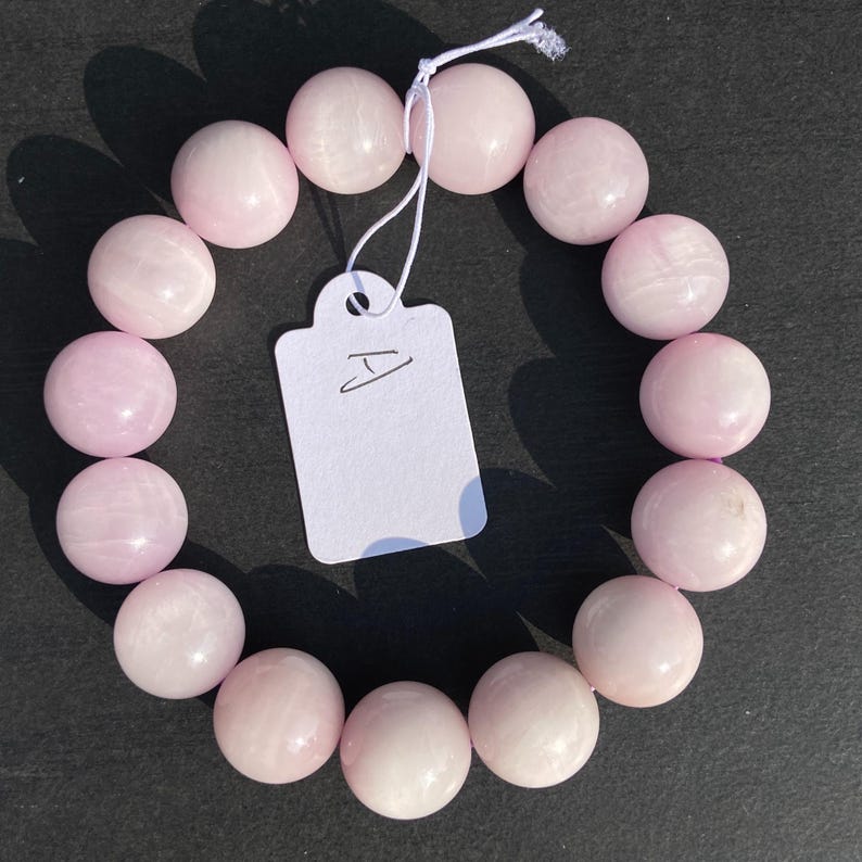 Natuurlijke lilakleurige kunziet kralen voor sieraden maken, boho DIY edelsteenkoord, helende kristallen armband ketting A