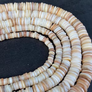 Natürliche Muschel Heishi Perlen, flache Scheiben, ultra dünne Boho Beads für DIY Schmuckherstellung, Strand Stil Perlenset