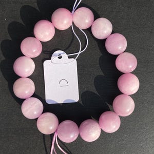 Natuurlijke lilakleurige kunziet kralen voor sieraden maken, boho DIY edelsteenkoord, helende kristallen armband ketting D
