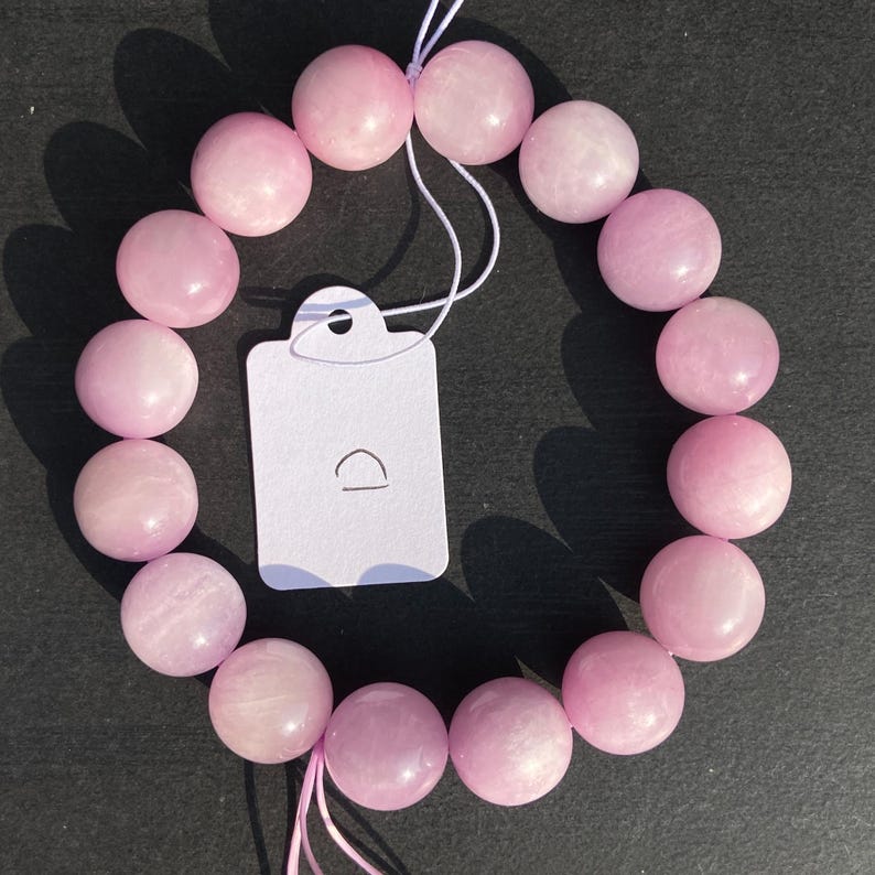 Natuurlijke lilakleurige kunziet kralen voor sieraden maken, boho DIY edelsteenkoord, helende kristallen armband ketting D