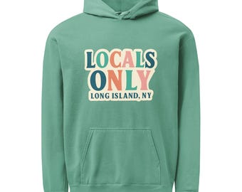 Long Island NY retro hoodie | Peper en zeeschuim | Kustsweater | Live Love Long Island