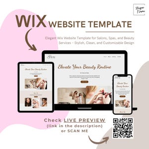 美容と健康のための Wix ウェブサイト テンプレート – まつ毛、ネイル、髪、肌、美容の専門家に最適