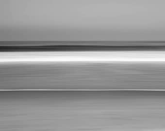 Seascape, long-exposure, minimalist black and white photography, limited edition print, abstract fine art photography, large print, Strand