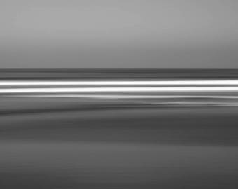 Black and white photography, Beach, Abstract fine art photography, large limited edition print, seascape, long-exposure, beach art, Sway