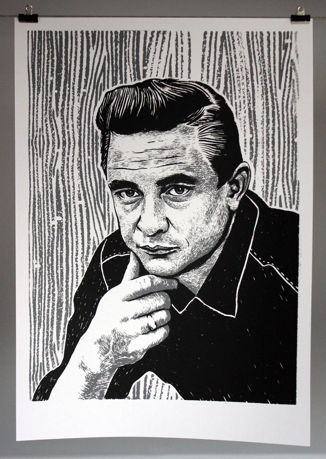 The Man in Black Johnny Cash Art Print - Etsy