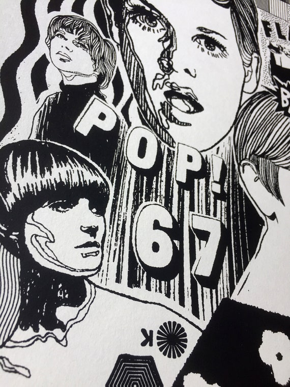 Flash Bang Pop 67! Screen Print - Pop Art Print - Swinging Sixties