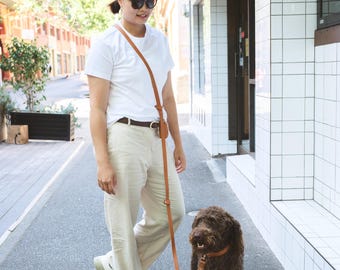 ハンズフリー犬用リード - 防水、軽量、斜め掛けリード
