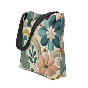 Retro Floral Print Shoulder Bag for Women or Teens Funky