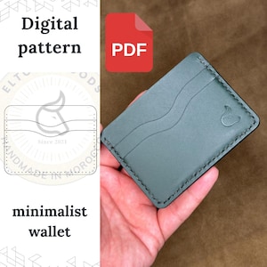 minimalistische Brieftasche Muster | Leder PDF Vorlage | Geldbörse Muster | Karte Brieftasche Vorlage | PDF Geldbörse | Leder pdf | faltbare Geldbörse pdf
