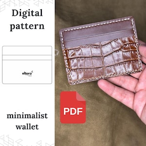 PDF Pattern, PDF Cardholder, Template, Leather pdf Template, Wallet Pattern, Leather pattern,  Leather pdf, leather wallet pattern,
