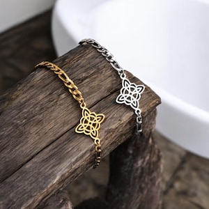 Hollow Chinese Knot Charm Bracelet – Gold & Silver Colors, Elegant Lucky Knot Jewelry