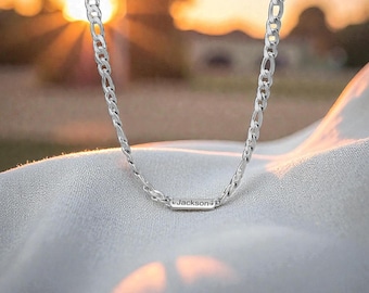 Collier prénom homme personnalisé, collier pendentif en acier inoxydable, bijoux homme personnalisés, cadeau pour lui
