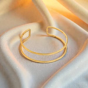 Bracelet de Bras: Armlet Ajustable Doré et Argenté pour Femme