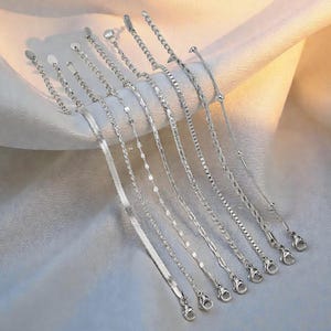 Women’s Silver Chain Bracelet Set, Layered Stainless Steel Style Bracelets, Minimalist Fashion Jewelry